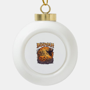 Booyah Halloween Pumpkin Grim Reaper Orange Moon_1 Ceramic Ball Christmas Ornament