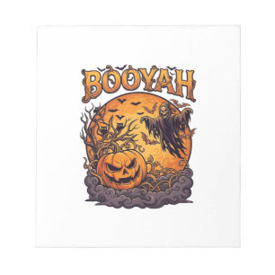 Booyah Halloween Pumpkin Grim Reaper Orange Moon_1 Notepad
