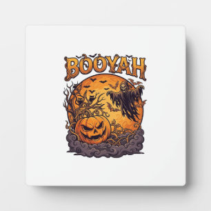 Booyah Halloween Pumpkin Grim Reaper Orange Moon_1 Plaque