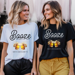 Booze Before I Do's Bachelor Bachelorette Party T-Shirt