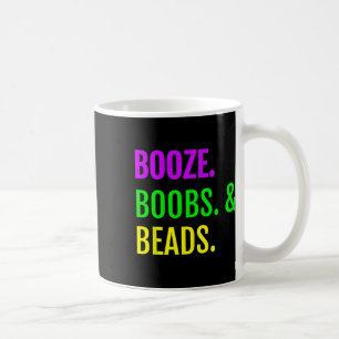 Booze Breast Beads Mardi Gras Design New Orleans T Coffee Mug