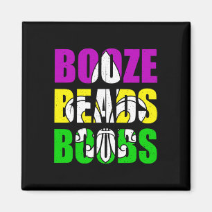 Booze Breast Beads Mardi Gras Women Men Adults Magnet