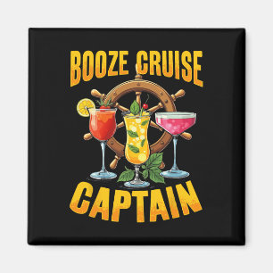 Booze Cruise Captain Drinking Design For Cruise Va Magnet