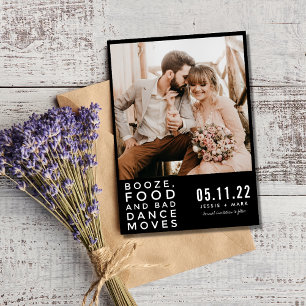 Booze, Food, Bad Dance Moves Country  Photo Save The Date