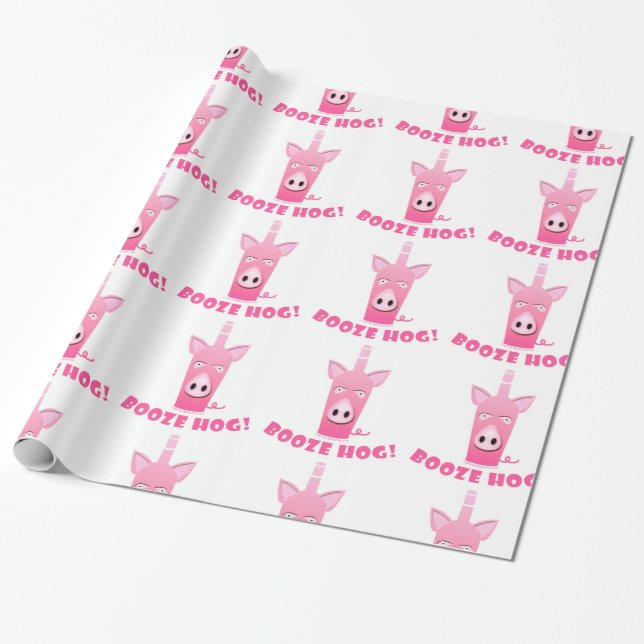 Booze Hog! WRAPPING PAPER (Unrolled)