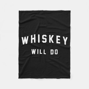 Booze Whiskey Will Illustration Fleece Blanket
