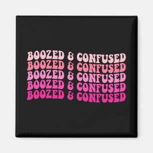 Boozed And Confused Bachelorette Party Bride Squad Magnet
