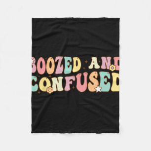 Boozed And Confused Bride Squad Matching Bachelore Fleece Blanket