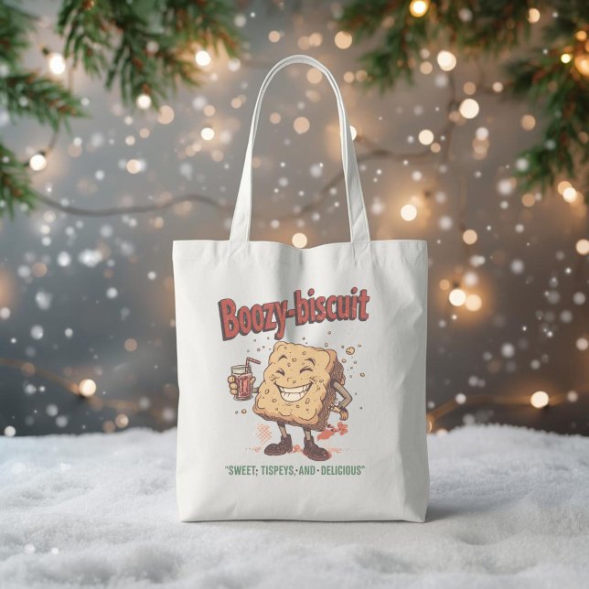Boozy-Biscuit – Funny Christmas Baking & Drinking  Tote Bag (Creator Uploaded)