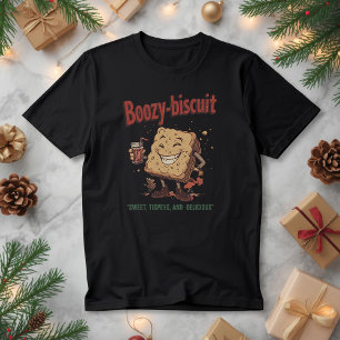 Boozy-Biscuit – Funny Christmas Baking & Drinking Tri-Blend Shirt