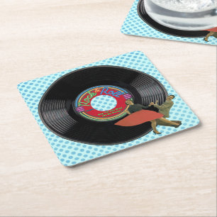 Bop 'Til You Drop Square Paper Coaster