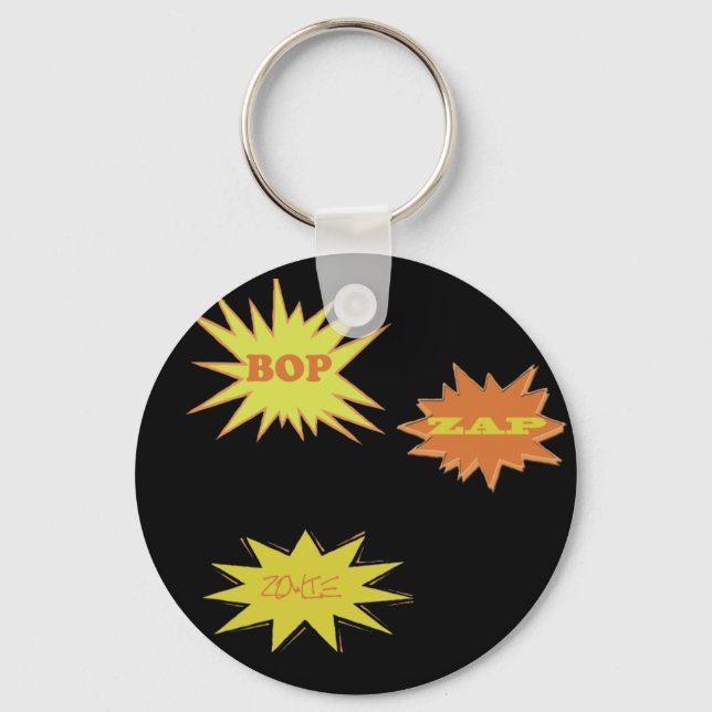 BOP ZAP ZOWIE  RETRO KEY RING (Front)