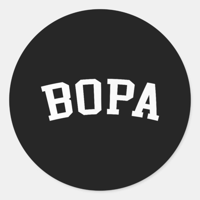 Bopa Premium  Classic Round Sticker (Front)