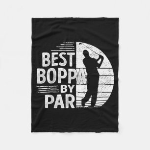 Boppa By Par, Golf Shirt Gift Grandpa, Father's Da Fleece Blanket