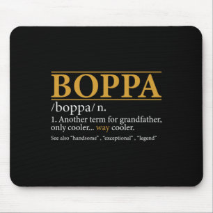 Boppa Definition Fathers Day Gift Grandpa Gift  Mouse Pad