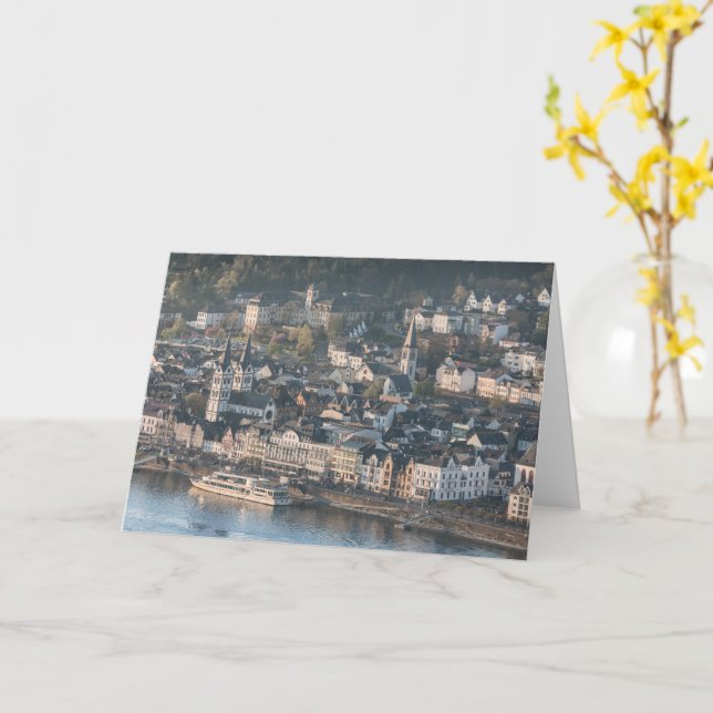 Boppard am Rhein Germany Card (Yellow Flower)