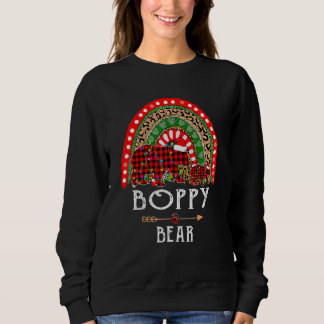 Boppy Bear Christmas Rainbow Leopard Family Christ Sweatshirt