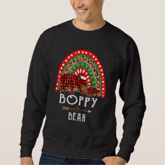 Boppy Bear Christmas Rainbow Leopard Family Christ Sweatshirt