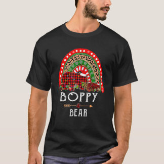 Boppy Bear Christmas Rainbow Leopard Family Christ T-Shirt