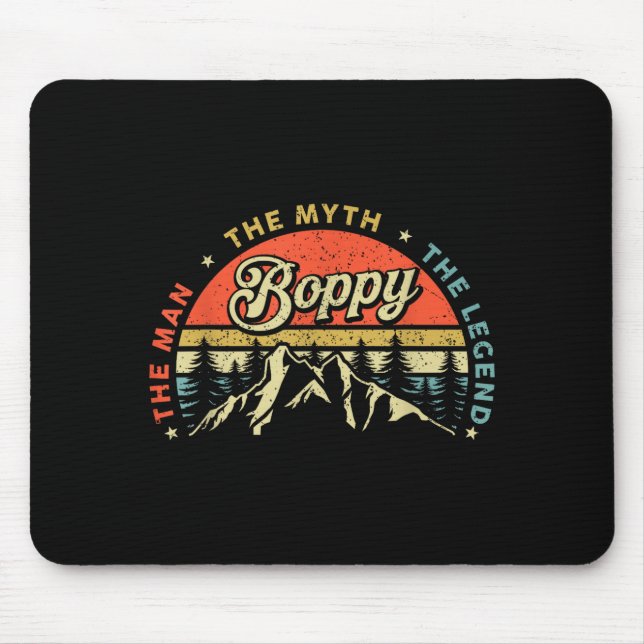 Boppy Man Myth Legend Funny Father's Day Grandpa M Mouse Pad (Front)