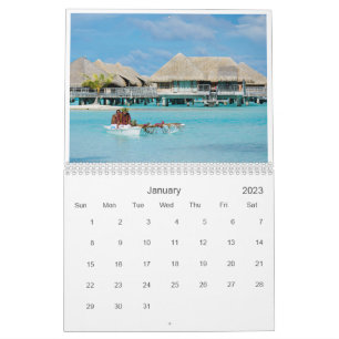 Bora Bora 20XX landscape photography calendar