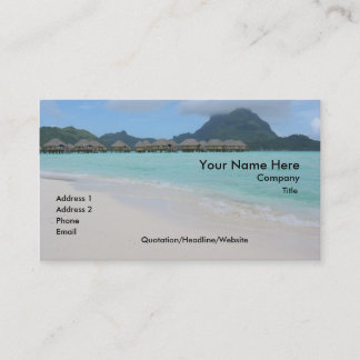 Bora Bora Beach Business Card
