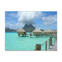 Bora Bora Bungalow Postcard