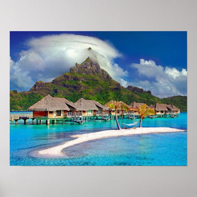 Bora Bora Caribbean Island  Poster (Front)