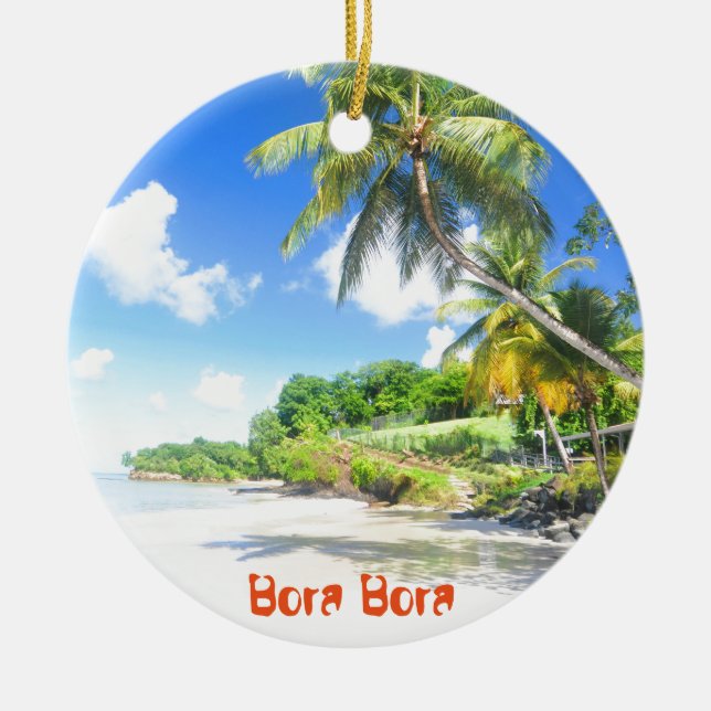 Bora Bora Ceramic Tree Decoration (Front)