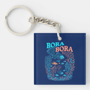 Bora Bora Coral Reef Key Ring