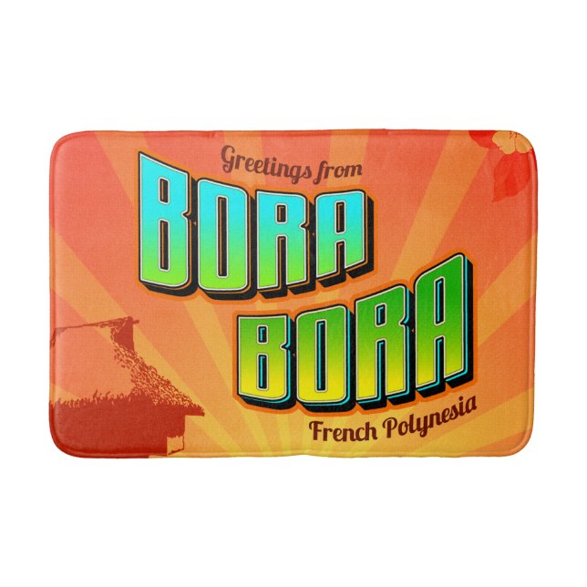 Bora Bora French Polynesia Bathroom Mat (Front)