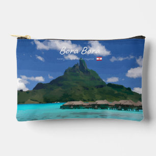 Bora Bora, French Polynesia - Beach Resort Accessory Pouch
