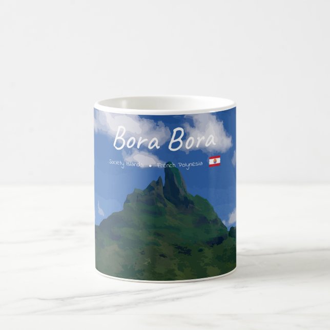 Bora Bora, French Polynesia - Beach Resort Coffee Mug (Center)