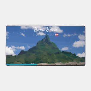 Bora Bora, French Polynesia - Beach Resort Desk Mat