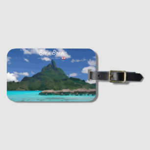 Bora Bora, French Polynesia - Beach Resort Luggage Tag