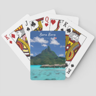 Bora Bora, French Polynesia - Beach Resort Playing Cards