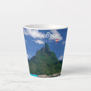 Bora Bora, French Polynesia - Beach Resort Small Latte Mug