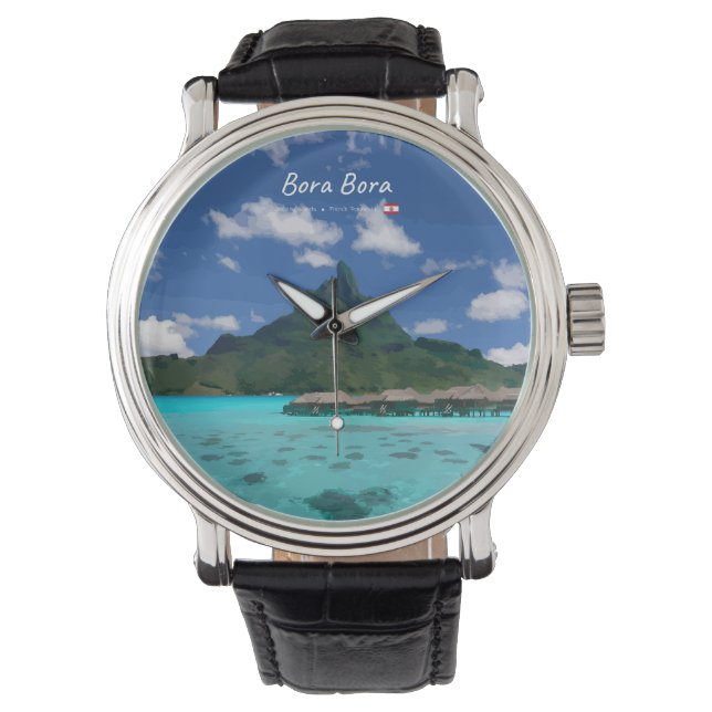 Bora Bora, French Polynesia - Beach Resort Watch (Front)