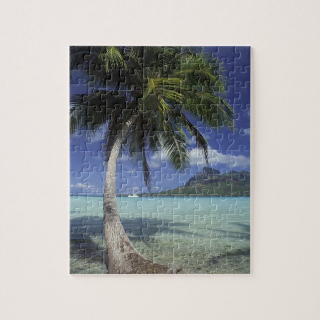 Bora Bora, French Polynesia Mt. Otemanu seen Jigsaw Puzzle (Vertical)