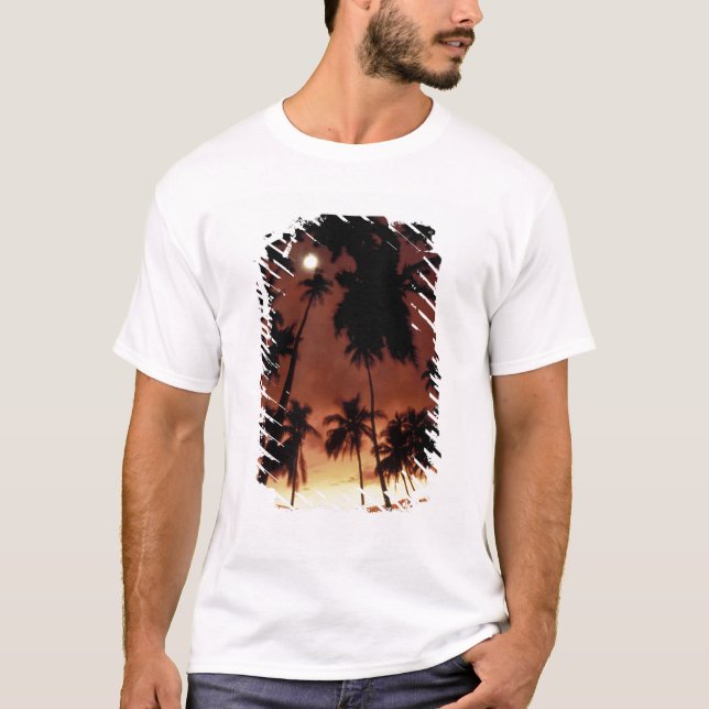Bora Bora, French Polynesia Sunset shot through T-Shirt (Front)