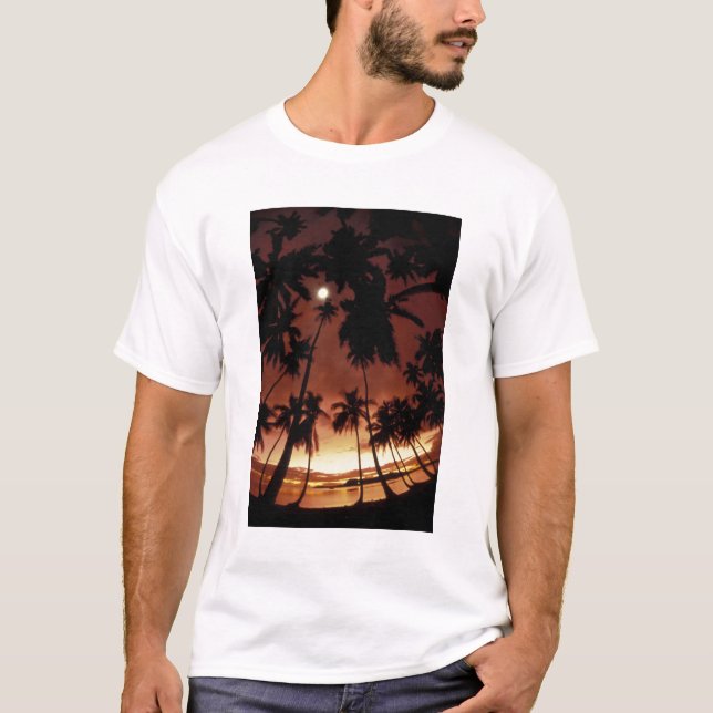Bora Bora, French Polynesia Sunset shot through T-Shirt (Front)