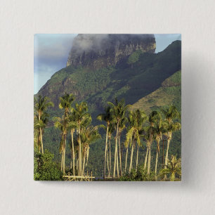 Bora Bora, French Polynesia Waterfront scene and 15 Cm Square Badge