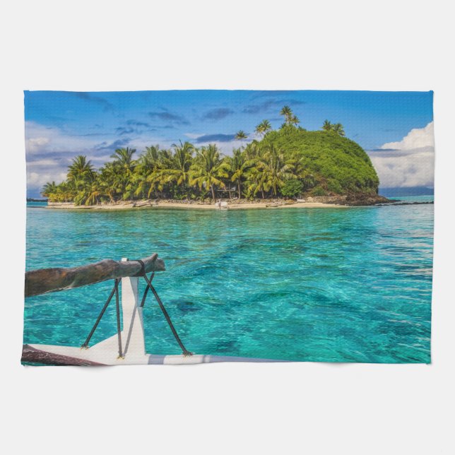 Bora Bora lagoon Tea Towel (Horizontal)