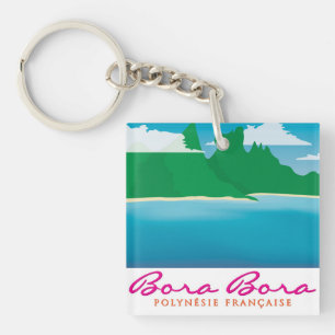 Bora bora landscape key ring