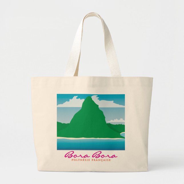 Bora Bora Large Tote Bag (Front)