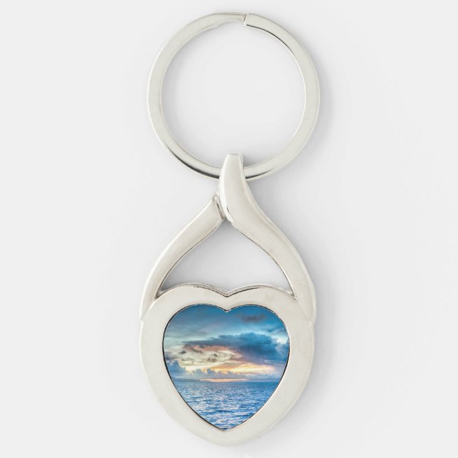 Bora Bora Ocean View Photograph Key Ring (Front)