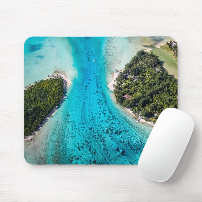 Bora Bora - Pathway To The Ocean Mouse Pad (With Mouse)