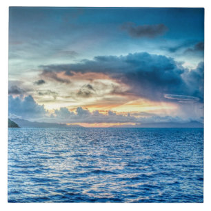 Bora-bora, South Pacific island Ceramic Tile
