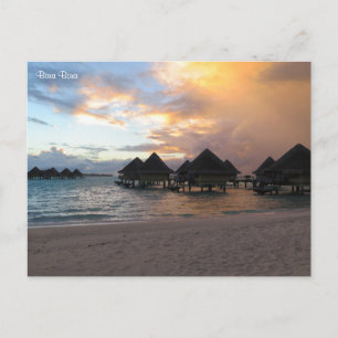 Bora Bora sunrise Holiday Postcard