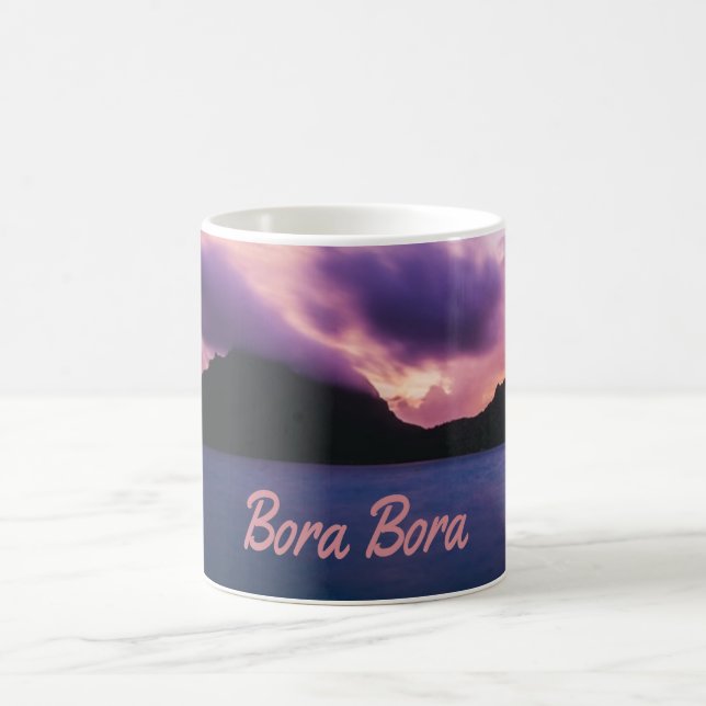 Bora Bora Suset Island Beach Coffee Mug (Center)